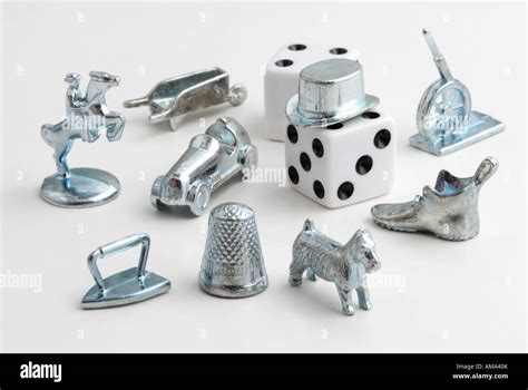 Monopoly Board and Game Pieces .